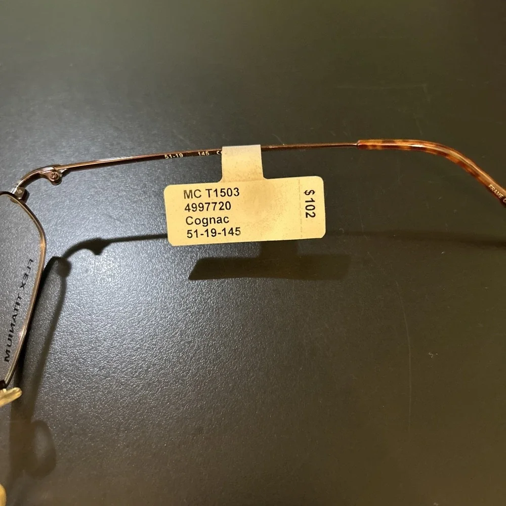 TI FLEX EYEWEAR 1503 218 COGNAC BROWN 51/19/145 FLEX TITANIUM EYEGLASSES Frames
